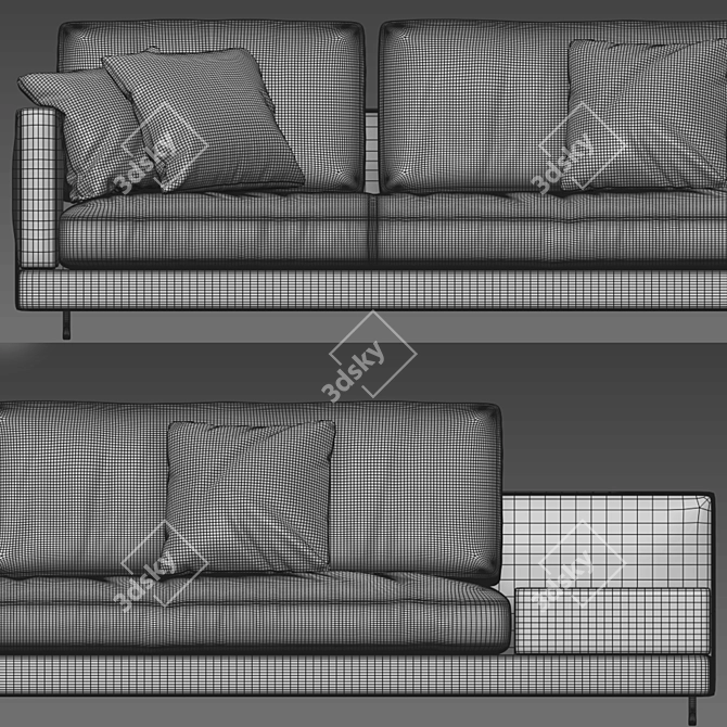 Modrian Poliform Sofa 3D model image 2