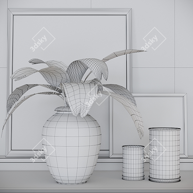 Elegant Home Decor Set 3D model image 3