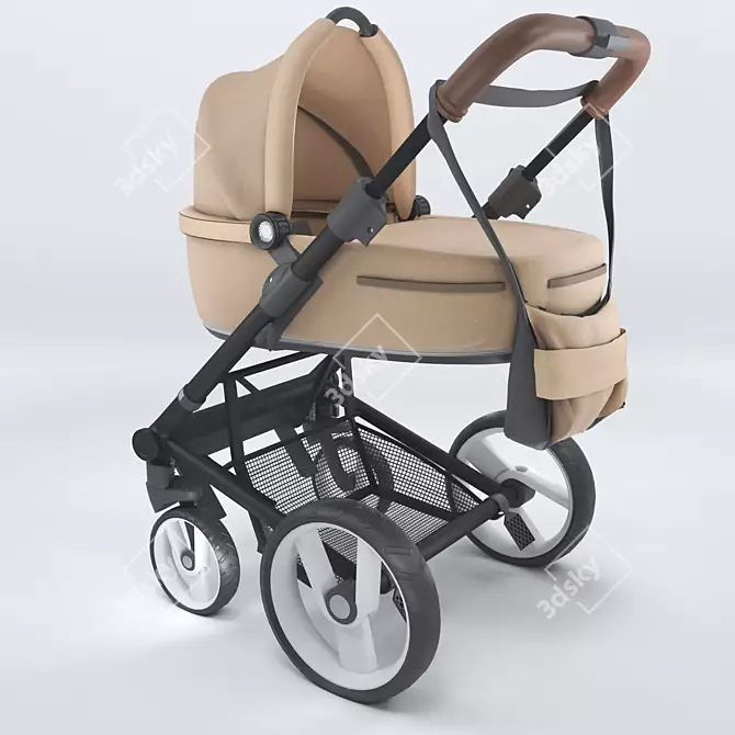 Sleek & Stylish Mutsy IGO Stroller 3D model image 2