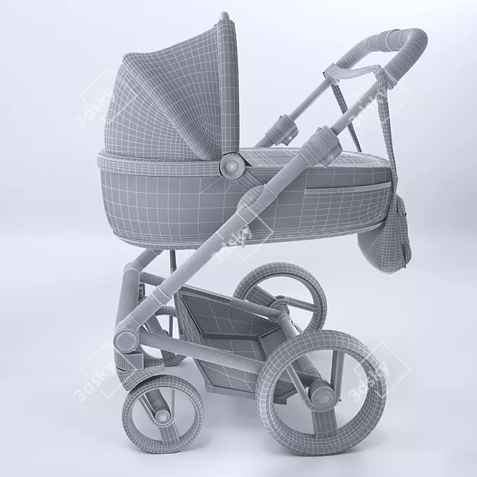 Sleek & Stylish Mutsy IGO Stroller 3D model image 3