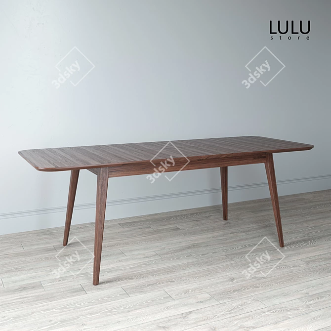 OM DEUS Transform: Stylish Oak Dining Table 3D model image 1