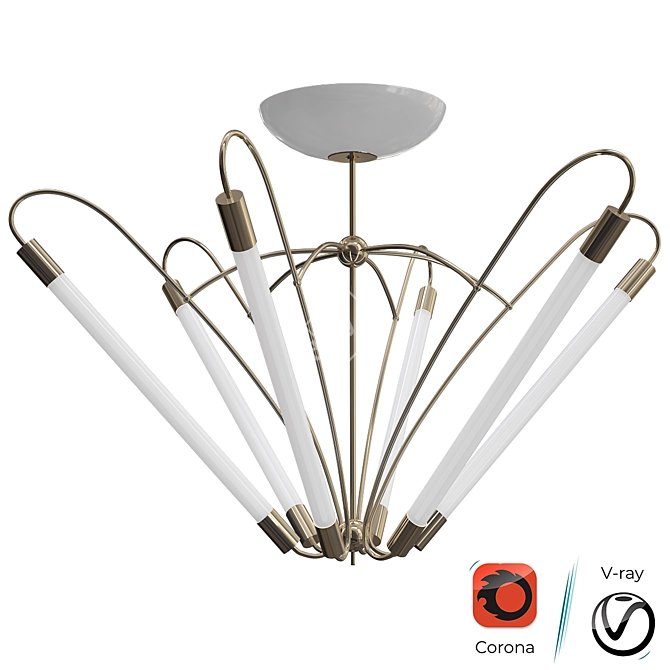 KARL Ceiling Light: Modern Vintage Glam! 3D model image 1