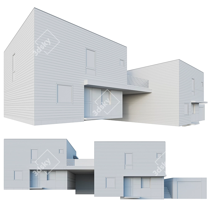 Modern House Design 3DMax 3D model image 3