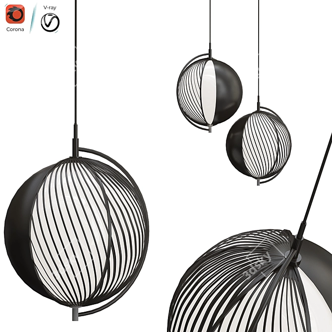 Mondo Pendant Lamp: Stylish, Modern Lighting 3D model image 1