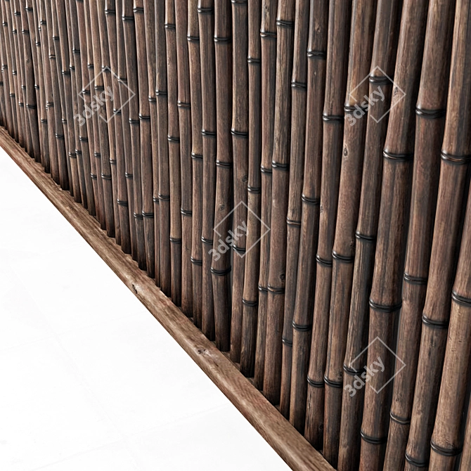 Bamboo 3D Decor Frame 3D model image 2