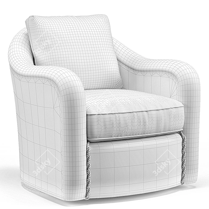 Lexington Seabury Swivel Chair: Modern Comfort for Any Space 3D model image 3