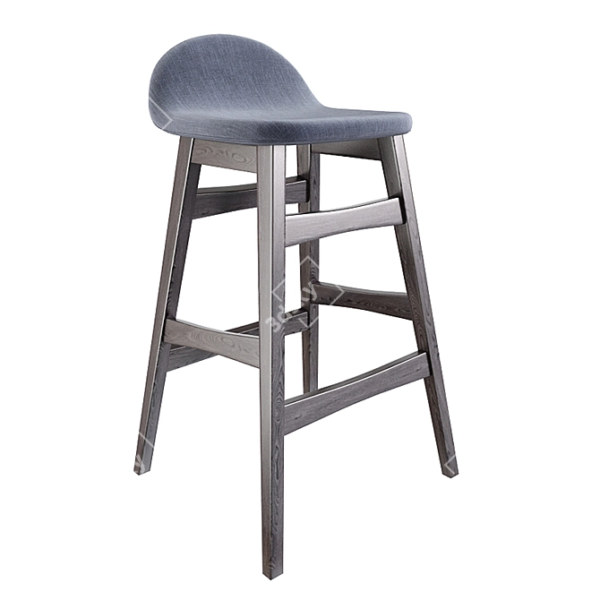 Mid-century Modern Bar Stool 3D model image 2