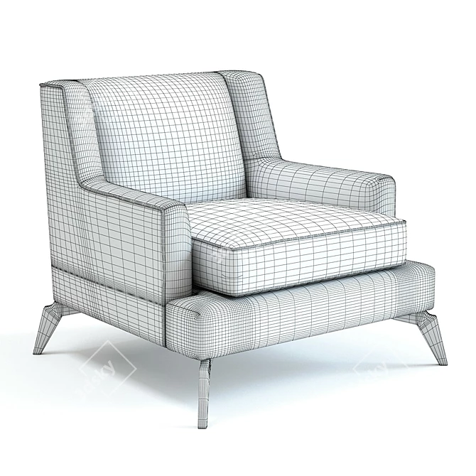 Enzo Armchair: Stylish & Comfortable Seating 3D model image 2