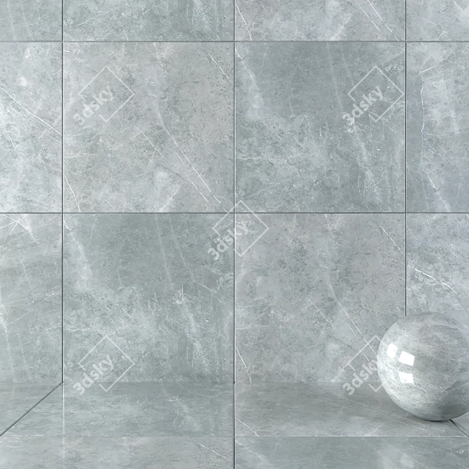 Title: HD Multi-Texture Wall Tiles - Set of 50 3D model image 1