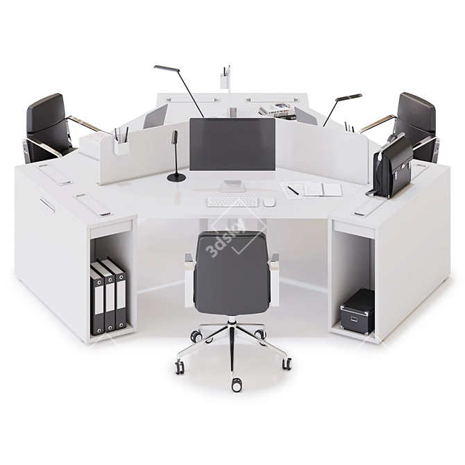 LAS LOGIC Office Workspace Solution 3D model image 1