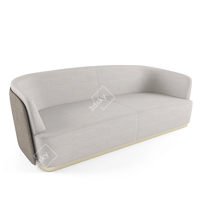 Modern 3-Seater Sofa - 240cm Wide 3D model image 1