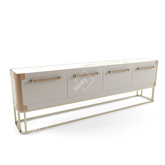 Modern Dining Console Table 3D model image 1