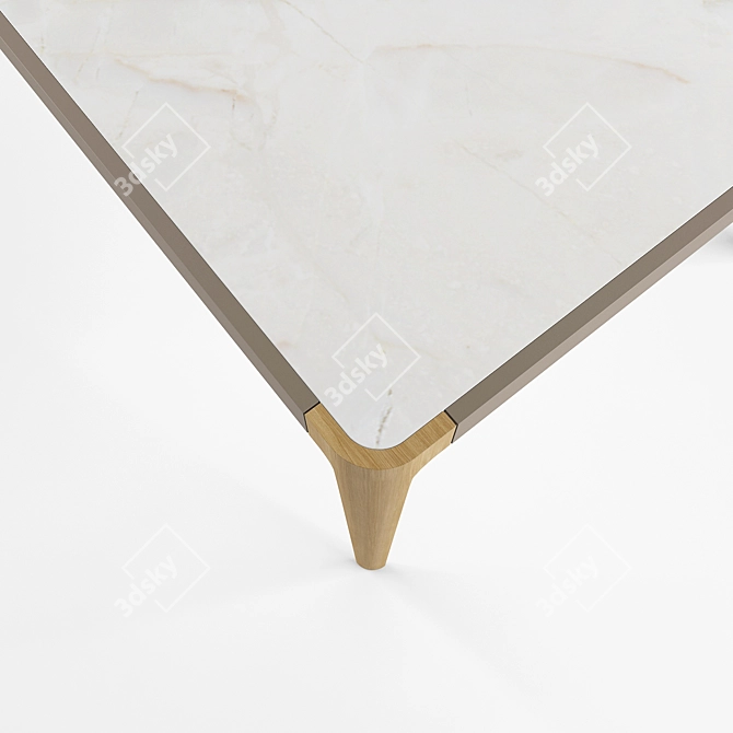 Modern Rectangular Dining Table 3D model image 2