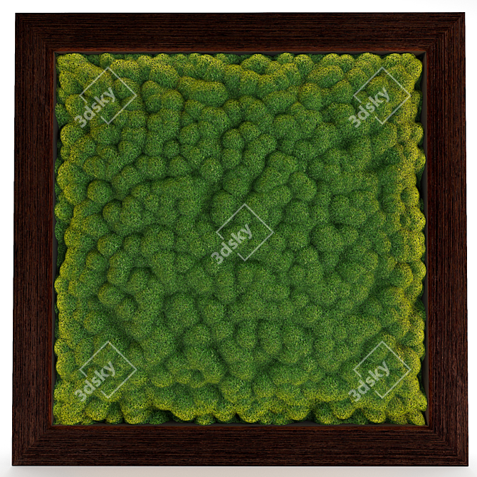 Evergreen Bliss: Moss Wall Panel 3D model image 2