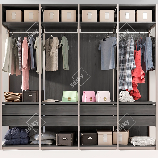 Versatile Wardrobe Organizer 3D model image 1