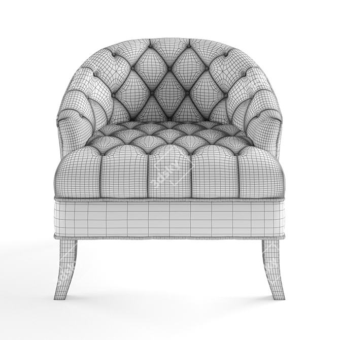 Barrel Chic Slipper Chair 3D model image 3