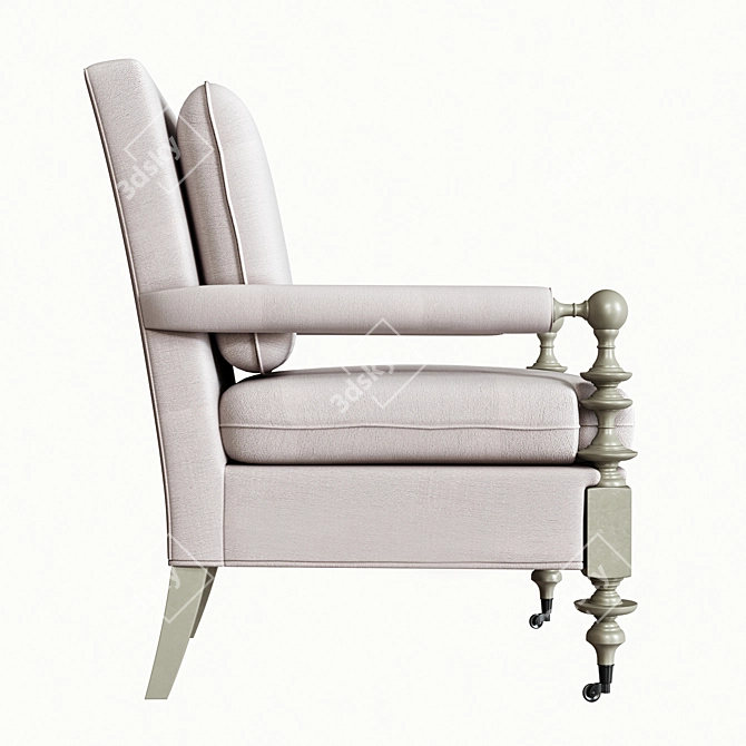 Elegant Spindle Chair: Marne 3D model image 2