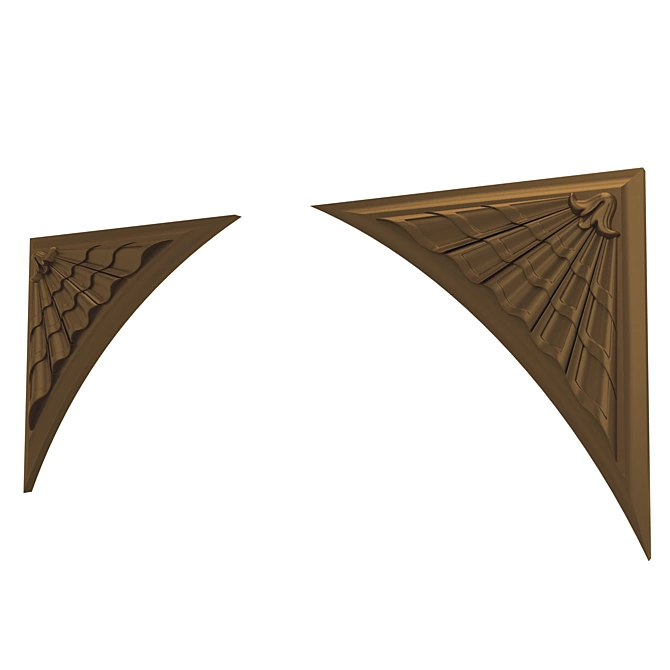 Golden Corner Brackets 3D model image 1