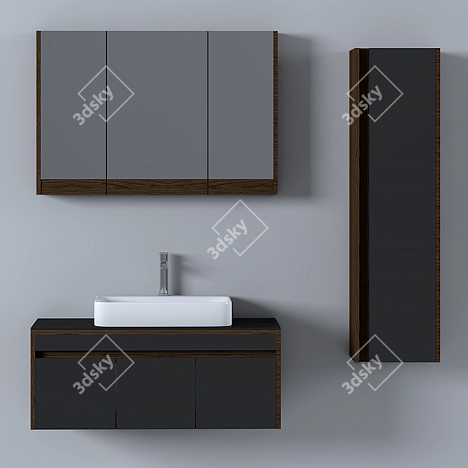 Nexia Bathroom Furniture Set 3D model image 2