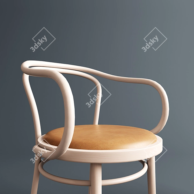 Modern Armchair Ton - Sleek and Lightweight 3D model image 2