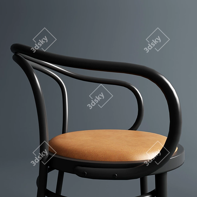 Modern Armchair Ton - Sleek and Lightweight 3D model image 3