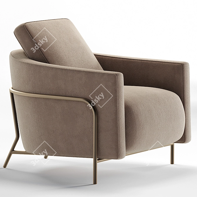 Modern Italian Formitalia GIULIA Armchair 3D model image 1