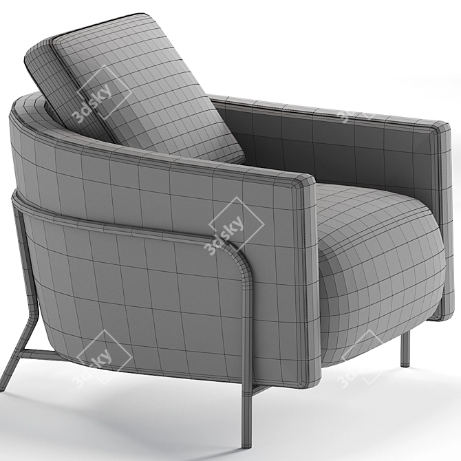 Modern Italian Formitalia GIULIA Armchair 3D model image 3