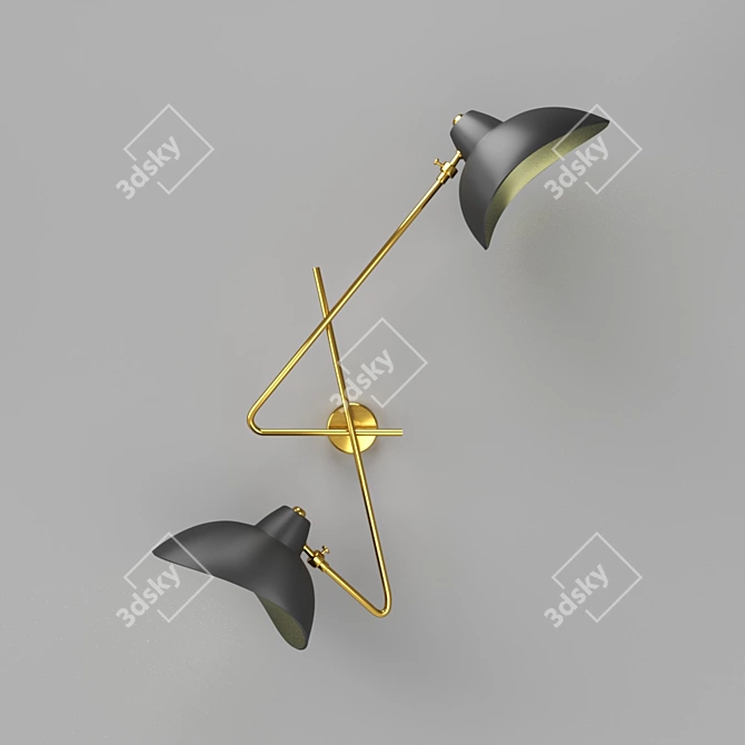 York 40.1007 - Loft Style Brass Pendant Light 3D model image 1