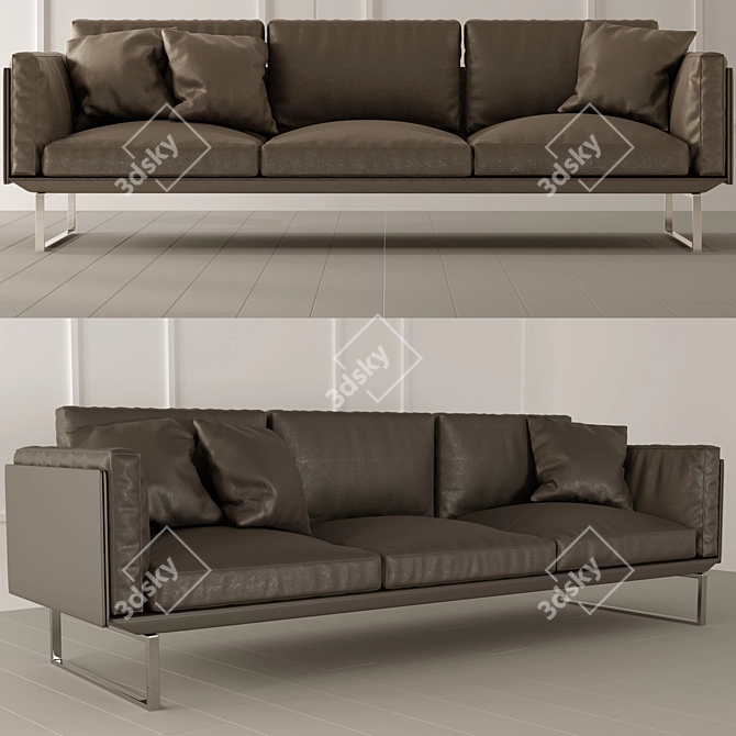 Modern Italian Style Cassina-1: 263cm Sofa 3D model image 2