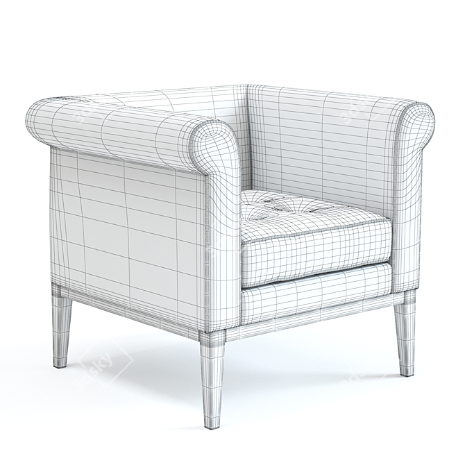 Luxury 3D Rubens Armchair 3D model image 2