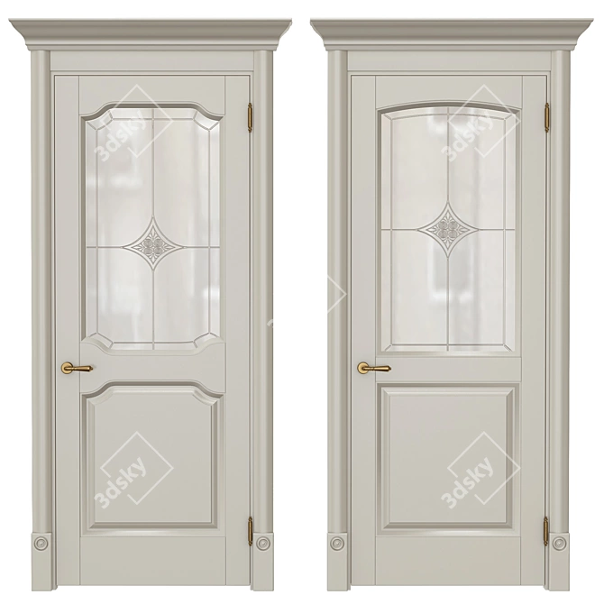 Elegant Interior Doors 3D model image 1