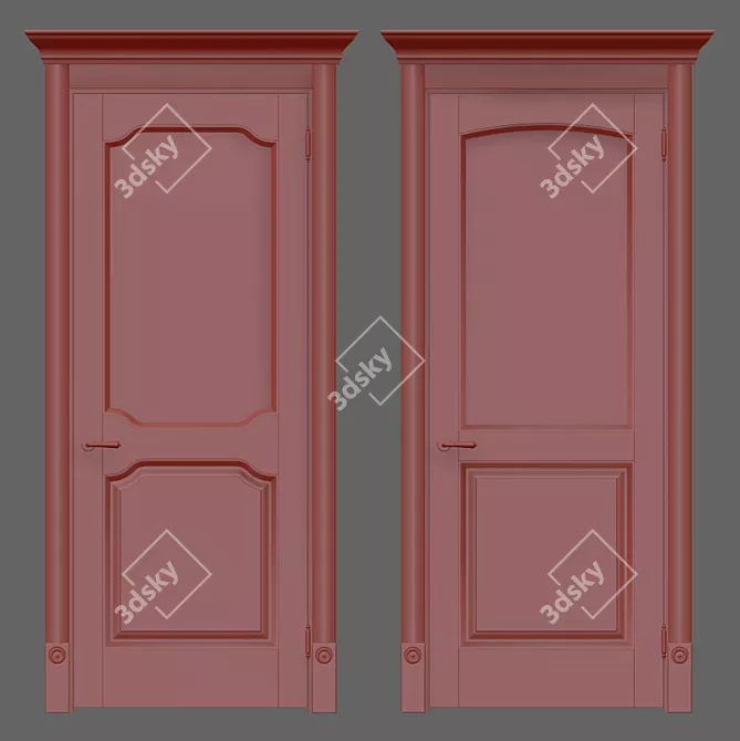 Elegant Interior Doors 3D model image 2