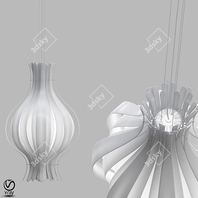 Onion Large Pendant: Modern Lighting Fixture 3D model image 1