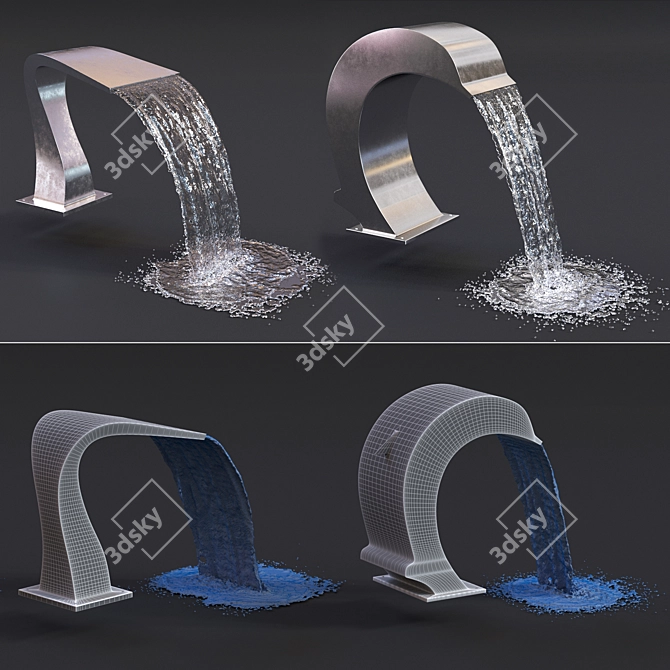 Cobra Waterfall for Swimming Pool 3D model image 3