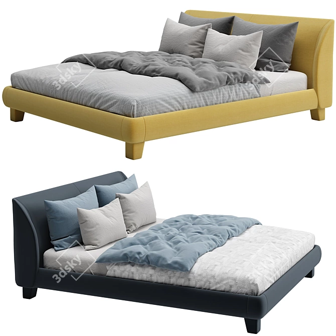 CARNABY Bed: Sleek & Stylish by Twils 3D model image 1