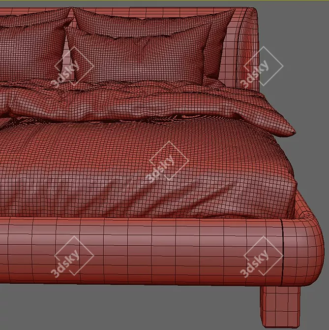 CARNABY Bed: Sleek & Stylish by Twils 3D model image 3