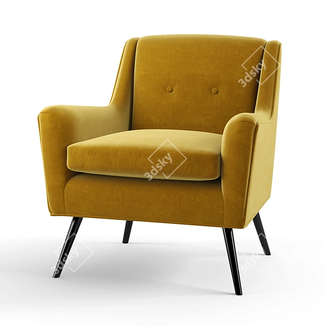 Modern Kelly Hoppen Oliver Chair 3D model image 1