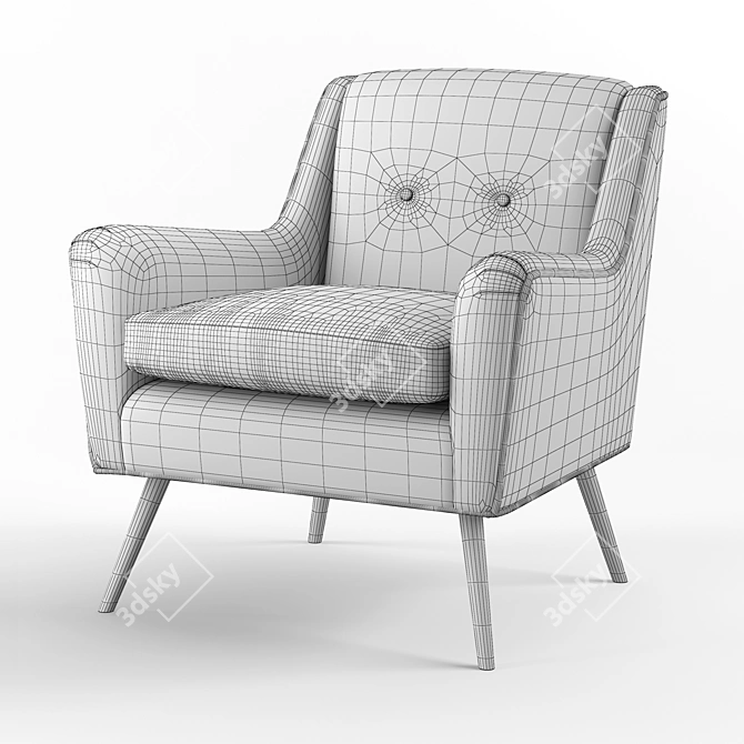 Modern Kelly Hoppen Oliver Chair 3D model image 3