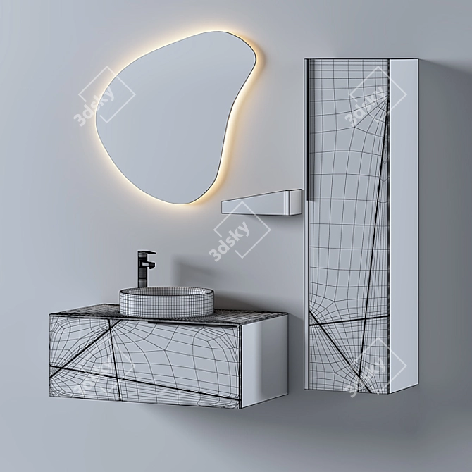 Arteon Bathroom Furniture Set 3D model image 3