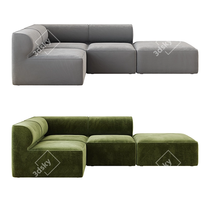 Eave Modular Sofa: Stylish and Versatile Seating 3D model image 2