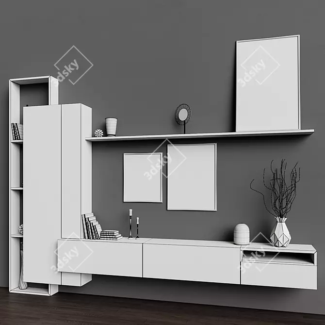 Title: Modern Wall Unit Furniture 3D model image 3