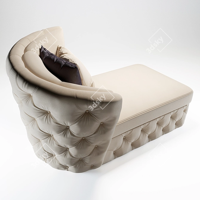 Altavilla Modern Armchair - Buren Capitonne 3D model image 1