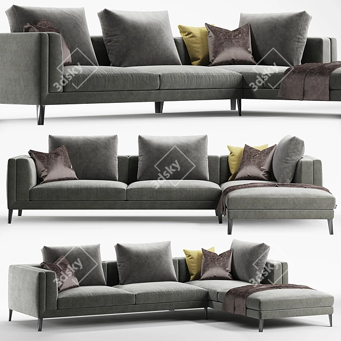 Dives Sofa by B&B Italia: Sleek Modern Design 3D model image 1