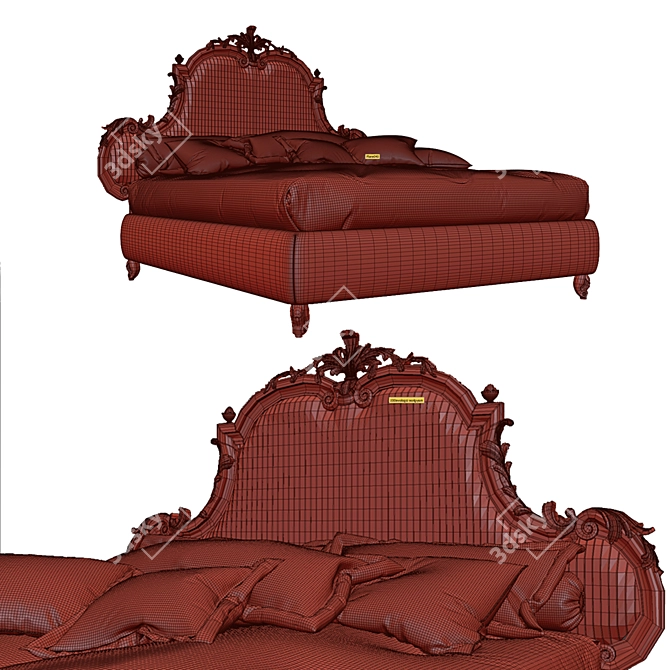 TORNABUONI Luxury Bed by Andrea Fanfani 3D model image 3