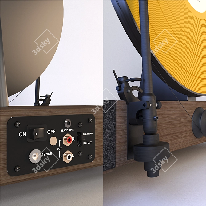 Vinyl Vibes Vertical Turntable 3D model image 2