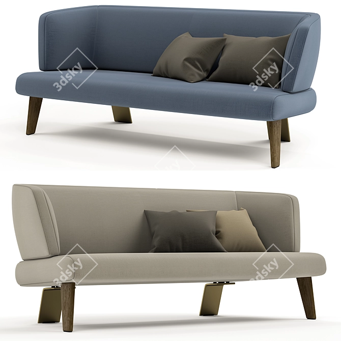 Elegant Minotti Creed Sofa 3D model image 1