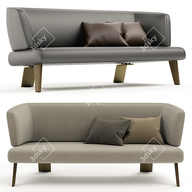 Elegant Minotti Creed Sofa 3D model image 2