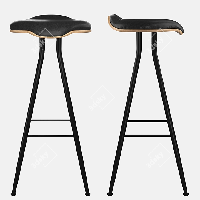 Title: NORR11 Barfly Barstool 3D model image 2