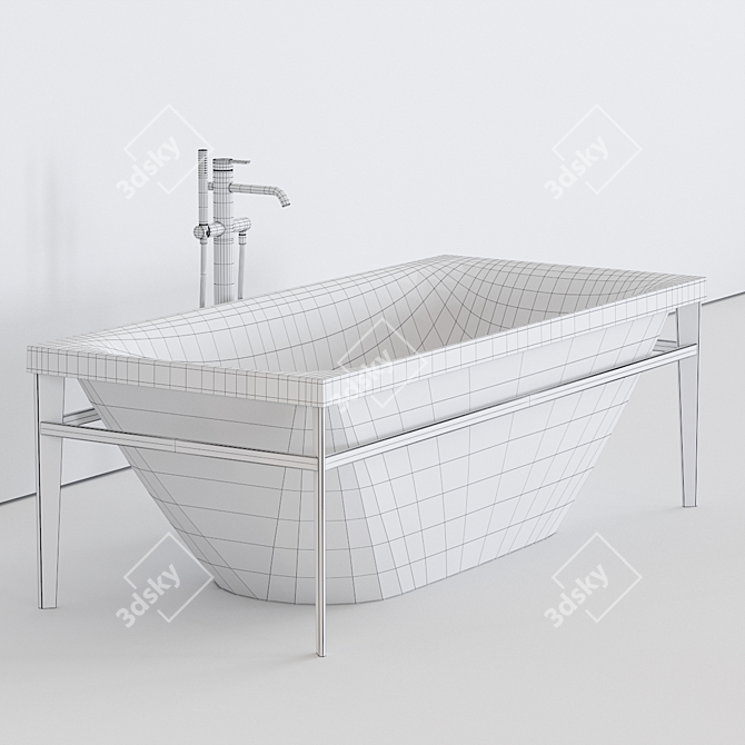 Luxurious XViu Freestanding Bathtub 3D model image 3