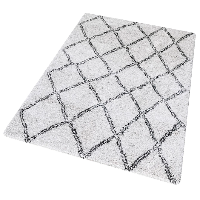 Luxurious Cream-Gray Aksfrytle Rug 3D model image 2